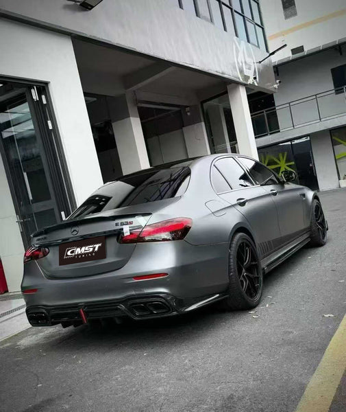 Mercedes Benz E-Class E63S E63 E53 E43 AMG E550 E450 E400 E350 E300 W213 2017-2023 with Aftermarket Parts - Carbon Fiber FRP Rear Diffuser from CMST Tuning