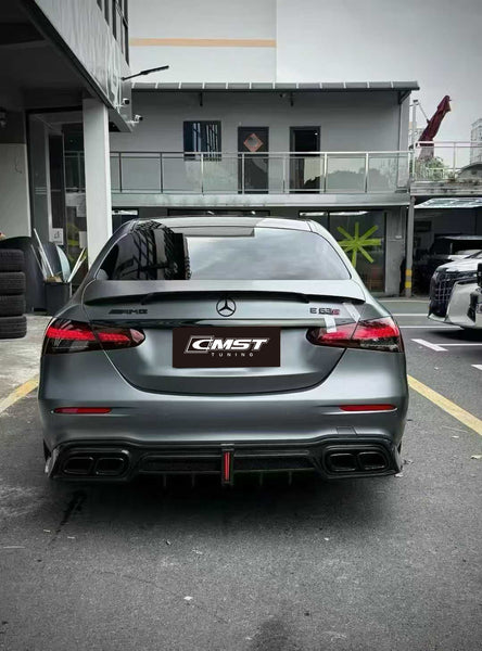 Mercedes Benz E-Class E63S E63 E53 E43 AMG E550 E450 E400 E350 E300 W213 2017-2023 with Aftermarket Parts - Carbon Fiber FRP Rear Diffuser from CMST Tuning
