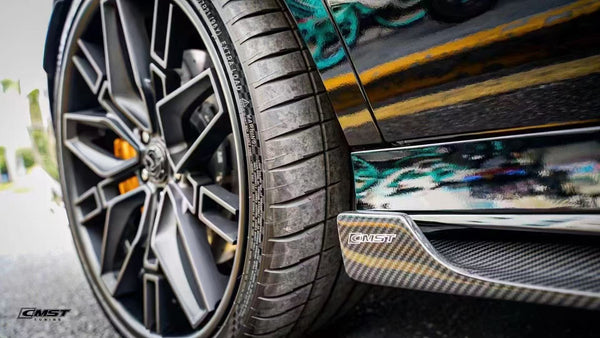 Mercedes Benz E-Class E63S E63 E53 E43 AMG E550 E450 E400 E350 E300 W213 2017 2018 2019 2020 2021 2022 2023 with Aftermarket Parts - Side Skirts Pre-preg Carbon Fiber / FRP from CMST Tuning