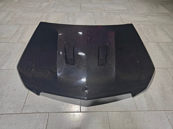 Mercedes Benz W204 C63 AMG Facelift 2012 2013 2014 with Aftermarket Parts - Hood Carbon Fiber from CMST Tuning