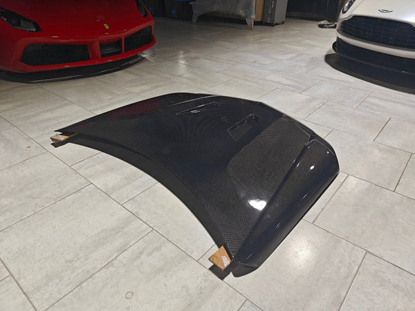 Mercedes Benz W204 C63 AMG Facelift 2012 2013 2014 with Aftermarket Parts - Hood Carbon Fiber from CMST Tuning