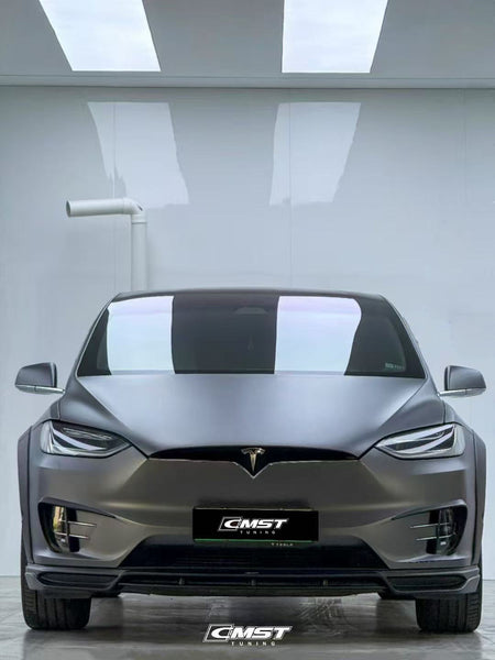 Tesla Model X P100D 100D 90D 75D 60D Performance Long Range Base 2016-2021 with Aftermarket Parts - Upper Valences Carbon Fiber / FRP from CMST Tuning