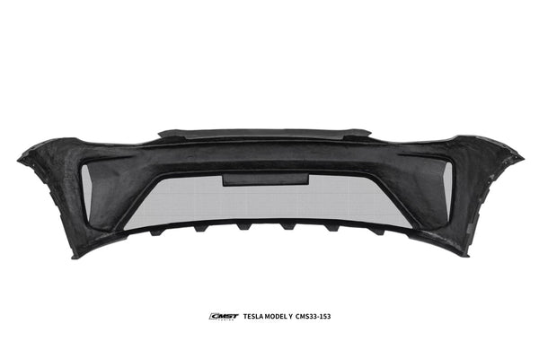 Tesla Model Y Performance AWD Long Range RWD Standard 2020 2021 2022 2023 2024 2025 with Aftermarket Parts - Front Bumper &amp; Front Lip Carbon Fiber / FRP from CMST Tuning