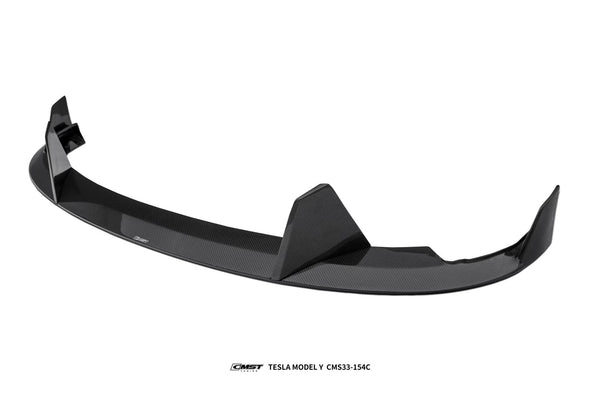 Tesla Model Y Performance AWD Long Range RWD Standard 2020 2021 2022 2023 2024 2025 with Aftermarket Parts - Front Bumper &amp; Front Lip Carbon Fiber / FRP from CMST Tuning