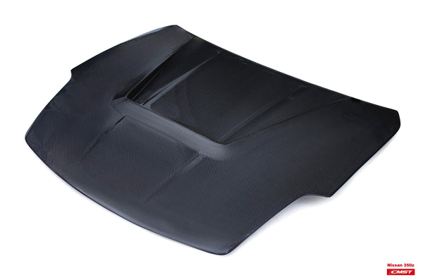 Nissan 350Z Nismo Performance Anniversary Grand Touring Base Fairlady Z Z33 2003-2009 with Aftermarket Parts - V1 Vented Style Hood Bonnet Carbon Fiber / FRP from CMST Tuning