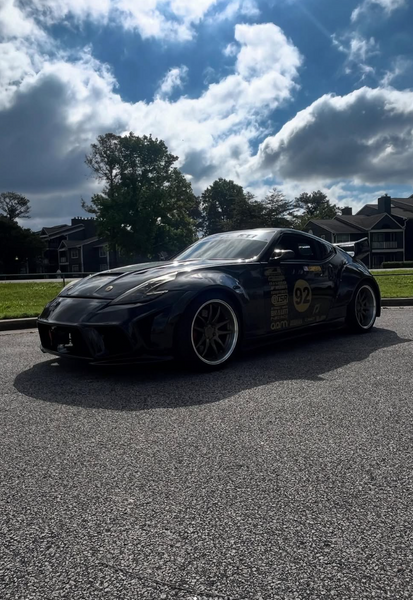 Nissan 370Z Nismo Sport Touring Base Fairlady Z Z34 2009 2010 2011 2012 2013 2014 2015 2016 2017 2018 2019 2020 with Aftermarket Parts - V1 Glass Clearview Hood Bonnet Carbon Fiber / FRP from CMST Tuning