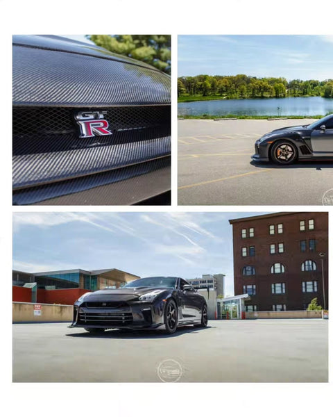 Nissan GTR Nismo T-Spec Black Edition Track Eidtion Premium Pure 2008 2009 2010 2011 2012 2013 2014 2015 2016 2017 2018 2019 2020 2021 2022 2023 with Aftermarket Parts - Vented Front Fenders Pre-preg Carbon Fiber / FRP from& CMST Tuning
