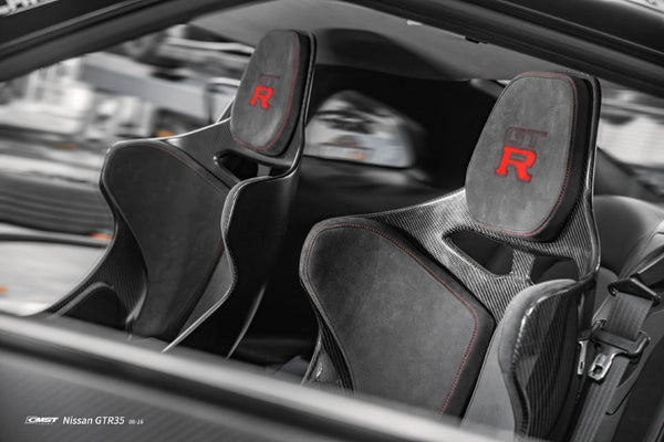 Nissan GTR R35 CBA DBA EBA 2008 2009 2010 2011 2012 2013 2014 2015 2016 with Aftermarket Parts - Seat Dry Pre-preg Carbon Fiber from CMST Tuning