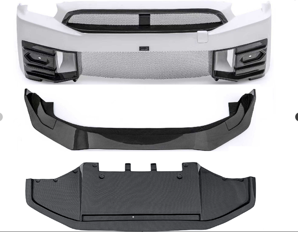 Nissan GTR R35 CBA DBA EBA 2008 2009 2010 2011 2012 2013 2014 2015 2016 2017 2018 2019 2020 2021 2022 2023 2024 (for installation on 2008-2016 vehicles, 2017-2024 hood is recommended) with Aftermarket Parts - 2024 NISMO Style Front Bumper &amp; Lip & Undertray Carbon Fiber / FRP from CMST Tuning