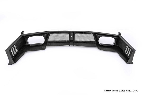 Nissan GTR R35 CBA DBA EBA 2008 2009 2010 2011 2012 2013 2014 2015 2016 2017 2018 2019 2020 2021 2022 2023 2024 with Aftermarket Parts - 2024 NISMO Style Rear Bumper & Diffuser & Undertray Carbon Fiber / FRP CMST Tuning