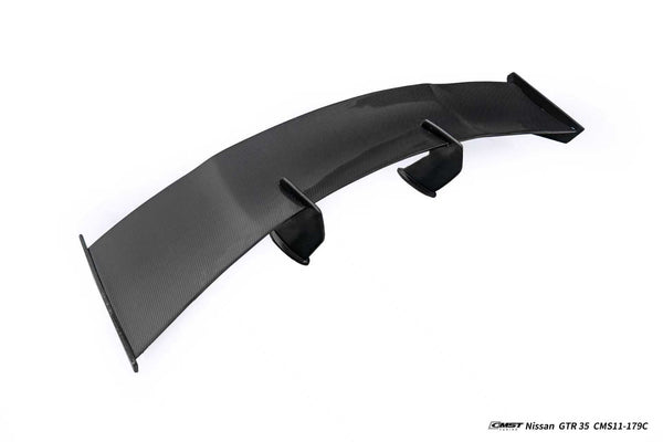 Nissan GTR R35 CBA DBA EBA 2008 2009 2010 2011 2012 2013 2014 2015 2016 2017 2018 2019 2020 2021 2022 2023 2024 with Aftermarket Parts - 2024 NISMO Style Rear Spoiler Carbon Fiber / FRP from CMST Tuning