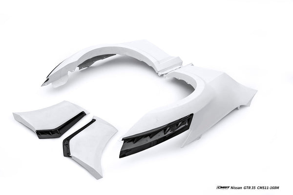 Nissan GTR R35 CBA DBA EBA 2008 2009 2010 2011 2012 2013 2014 2015 2016 2017 2018 2019 2020 2021 2022 2023 2024 with Aftermarket Parts - HORIZON Front Fenders Carbon Fiber / FRP from CMST Tuning