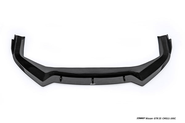 Nissan GTR R35 CBA DBA EBA 2008-2024 with Aftermarket Parts - HORIZON Narrow body &  Widebody Front Lip Carbon Fiber / FRP from CMST Tuning