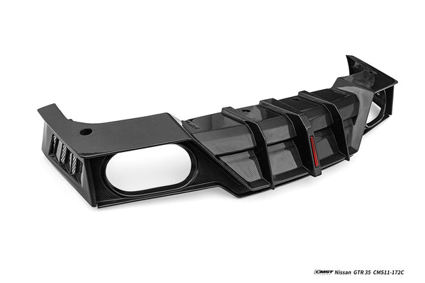 Nissan GTR R35 CBA DBA EBA 2008 2009 2010 2011 2012 2013 2014 2015 2016 2017 2018 2019 2020 2021 2022 2023 2024 with Aftermarket Parts - HORIZON Rear Bumper & Diffuser & Undertray Carbon Fiber / FRP from CMST Tuning
