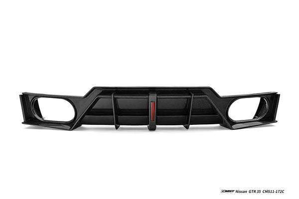 Nissan GTR R35 CBA DBA EBA 2008 2009 2010 2011 2012 2013 2014 2015 2016 2017 2018 2019 2020 2021 2022 2023 2024 with Aftermarket Parts - HORIZON Rear Bumper & Diffuser & Undertray Carbon Fiber / FRP from CMST Tuning