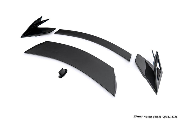 Nissan GTR R35 CBA DBA EBA 2008 2009 2010 2011 2012 2013 2014 2015 2016 2017 2018 2019 2020 2021 2022 2023 2024 with Aftermarket Parts - HORIZON Rear Spoiler Carbon Fiber / FRP from CMST Tuning