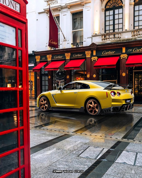 Nissan GTR R35 CBA DBA EBA 2008 2009 2010 2011 2012 2013 2014 2015 2016 2017 2018 2019 2020 2021 2022 2023 2024 with Aftermarket Parts - HORIZON Rear Spoiler Carbon Fiber / FRP from CMST Tuning