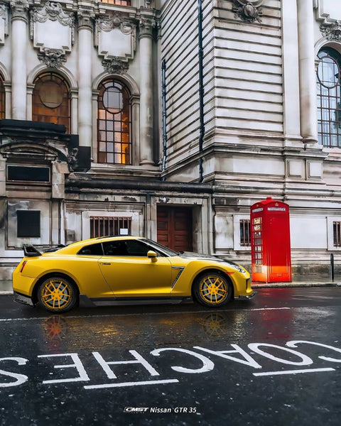 Nissan GTR R35 CBA DBA EBA 2008 2009 2010 2011 2012 2013 2014 2015 2016 2017 2018 2019 2020 2021 2022 2023 2024 with Aftermarket Parts - HORIZON Rear Spoiler Carbon Fiber / FRP from CMST Tuning