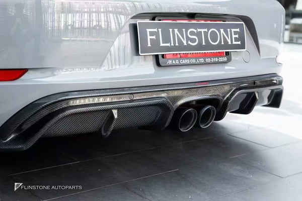 Porsche 718 Cayman Boxster Base S T GTS 2017-ON with Aftermarket Parts - V1 Style Rear Diffuser Carbon Fiber / FRP from CMST Tuning