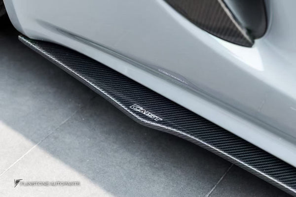 Porsche 718 718 Cayman Boxster Base S T GTS GT4 Spyder 2017-ON with Aftermarket Parts - V1 Style Side Skirts Carbon Fiber / FRP from CMST Tuning