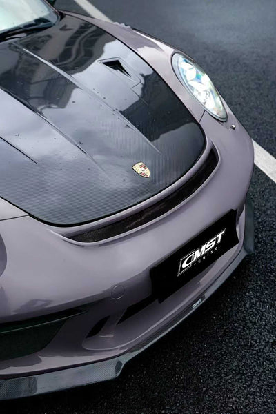 Porsche 991.1 Carrera/S/GTS/Turbo/Turbo S/GT3/GT3RS 2012 2013 2014 2015 2016 with Aftermarket Parts - Front Lip Carbon Fiber from CMST Tuning