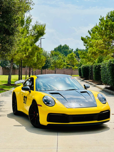 Porsche 911 992 992.1 Carrera Base/S/T/4/4S/Targa 4/ Targa 4S/GTS/Turbo/Turbo S 2020 2021 2022 2023 2024 & 911 992 992.2 Carrera Base/S/T/4/4S/Targa 4/ Targa 4S/GTS/Turbo/Turbo S 2025 with Aftermarket Parts - Hood Carbon Fiber / FRP from CMST Tuning