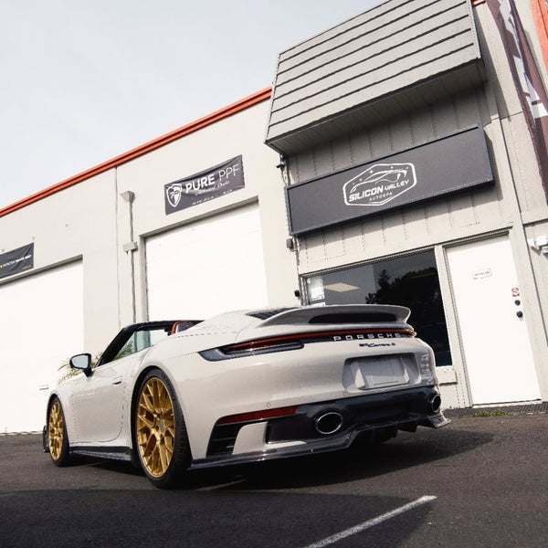 Porsche 992 992.1 Carrera Base/S/T/4/4S/Targa 4/Targa 4S/GTS 2020 2021 2022 2023 2024 with Aftermarket Parts - Sport &amp; Non-Sport Design Aerokit Package Rear Diffuser Carbon Fiber / FRP from CMST Tuning