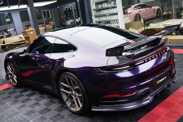Porsche 911 992 992.1 Carerra Base/S/T/4/4S/Targa 4/Targa 4S/GTS 2020-2024 with Aftermarket Parts - V1 Style Carbon Fiber & FRP Rear Spoiler from CMST Tuning