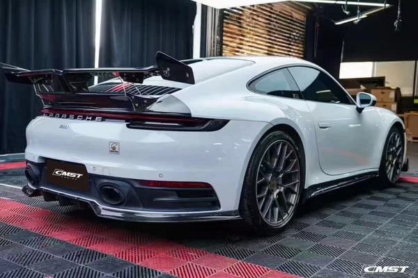 Porsche 911 992 992.1 Carerra Base/S/T/4/4S/Targa 4/Targa 4S/GTS 2020-2024 with Aftermarket Parts - V1 Style Carbon Fiber & FRP Rear Spoiler from CMST Tuning