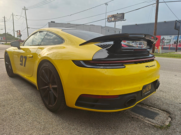 Porsche 911 992 992.1 Carrera Base/S/T/4/4S/Targa 4/Targa 4S/GTS 2020 2021 2022 2023 2024 with Aftermarket Parts - V2 Rear Wing Carbon Fiber/FRP from CMST Tuning