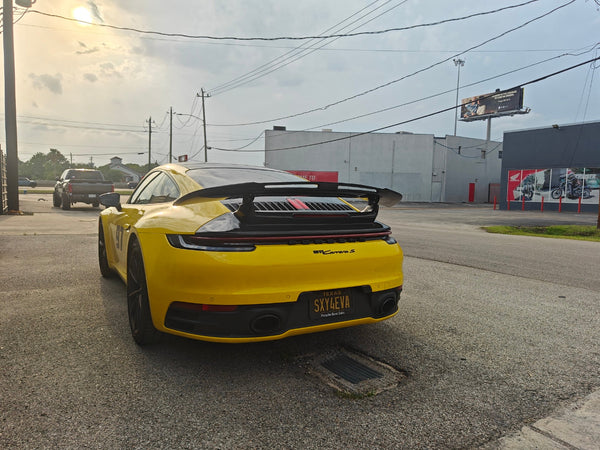Porsche 911 992 992.1 Carrera Base/S/T/4/4S/Targa 4/Targa 4S/GTS 2020 2021 2022 2023 2024 with Aftermarket Parts - V2 Rear Wing Carbon Fiber/FRP from CMST Tuning