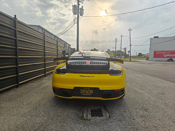 Porsche 911 992 992.1 Carrera Base/S/T/4/4S/Targa 4/Targa 4S/GTS 2020 2021 2022 2023 2024 with Aftermarket Parts - V2 Rear Wing Carbon Fiber/FRP from CMST Tuning