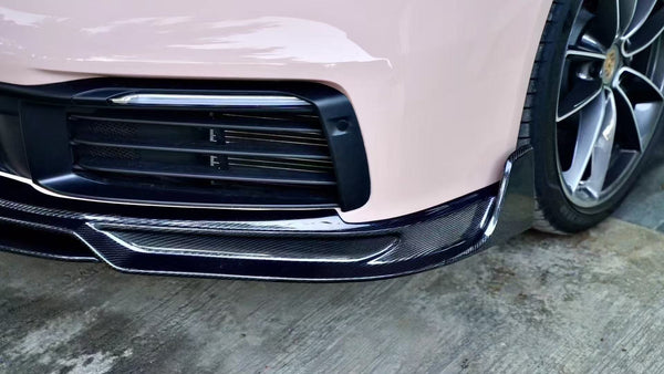 Porsche 992 992.1 Carrera Base/S/T/4/4S/Targa 4/Targa 4S/GTS 2020 2021 2022 2023 2024 with Aftermarket Parts - Sport & Non-Sport Design Aerokit Package Front Lip Carbon Fiber / FRP from CMST Tuning