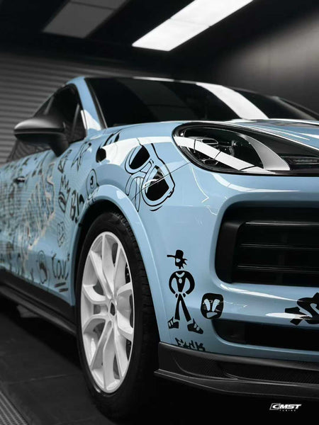 Porsche Cayenne 9Y0 9Y0.1 Base/S 2019-2023 & Cayenne 9Y3 9Y3.1 Base/S 2019-2023 (fitment not suitable for bumpers with sport design package) with Aftermarket Parts - Carbon Fiber & FRP Front Lip from CMST Tuning