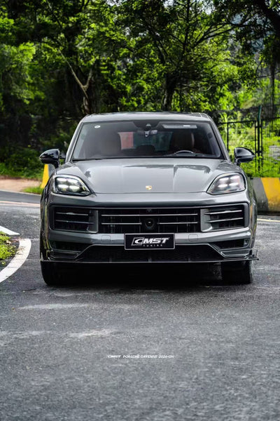 Porsche Cayenne 9Y0 9Y0.2 Base/S/AWD/E-Hybrid 2024-ON & Cayenne 9Y3 9Y3.2 Base/S 2024-ON with Aftermarket Parts - Front Lip Carbon Fiber / FRP from CMST Tuning