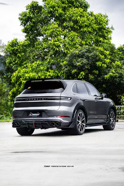 Porsche Cayenne 9Y0 9Y0.1 Base/S/GTS/Turbo/Turbo S 2019 2020 2021 2022 2023 & Cayenne 9Y0 9Y0.2 Base/S/AWD/E-Hybrid/GTS/Turbo/Turbo S 2024-ON & Cayenne 9Y3 9Y3.1 Base/S/GTS/Turbo/Turbo S/Turbo GT 2019 2020 2021 2022 2023 &amp; Cayenne 9Y3 9Y3.2 Base/S/AWD/E-Hybrid/GTS/Turbo/Turbo S/Turbo GT 2024-ON with Aftermarket Parts - Side Skirts Carbon Fiber / FRP from CMST Tuning