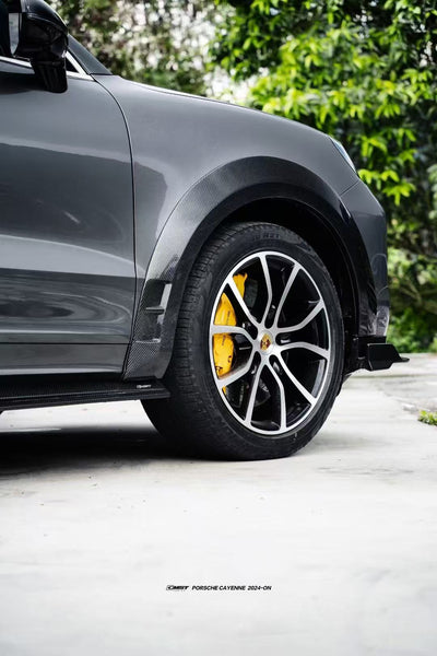 Porsche Cayenne 9Y0 9Y0.1 Base/S/GTS/Turbo/Turbo S 2019 2020 2021 2022 2023 & Cayenne 9Y0 9Y0.2 Base/S/GTS/Turbo/Turbo S 2024-ON & Cayenne 9Y3 9Y3.1 Base/S/GTS/Turbo/Turbo S/Turbo GT 2019 2020 2021 2022 2023 & Cayenne 9Y3 9Y3.2 Base/S/GTS/Turbo/Turbo S/Turbo GT 2024-ON with Aftermarket Parts - Wheel Arches Carbon Fiber / FRP from CMST Tuning