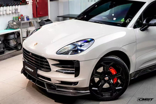 Porsche Macan 95B.1 Base/S/GTS/Sport Edition/Turbo 2015 2016 2017 2018 & Macan 95B.2 Base/S/GTS/Turbo 2019 2020 2021 with Aftermarket Parts - Side Skirts Carbon Fiber / FRP from CMST Tuning