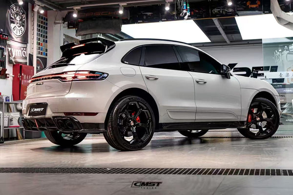 Porsche Macan 95B.1 Base/S/GTS/Sport Edition/Turbo 2015 2016 2017 2018 & Macan 95B.2 Base/S/GTS/Turbo 2019 2020 2021 with Aftermarket Parts - Rear Diffuser Carbon Fiber / FRP from CMST Tuning