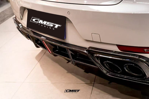 Porsche Macan 95B.1 Base/S/GTS/Sport Edition/Turbo 2015 2016 2017 2018 & Macan 95B.2 Base/S/GTS/Turbo 2019 2020 2021 with Aftermarket Parts - Rear Diffuser Carbon Fiber / FRP from CMST Tuning