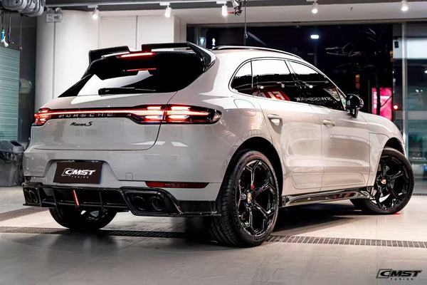 Porsche Macan 95B.1 Base/S/GTS/Sport Edition/Turbo 2015 2016 2017 2018 & Macan 95B.2 Base/S/GTS/Turbo 2019 2020 2021 with Aftermarket Parts - Side Skirts Carbon Fiber / FRP from CMST Tuning