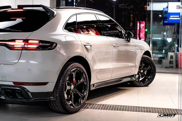 Porsche Macan 95B.1 Base/S/GTS/Sport Edition/Turbo 2015 2016 2017 2018 & Macan 95B.2 Base/S/GTS/Turbo 2019 2020 2021 with Aftermarket Parts - Side Skirts Carbon Fiber / FRP from CMST Tuning