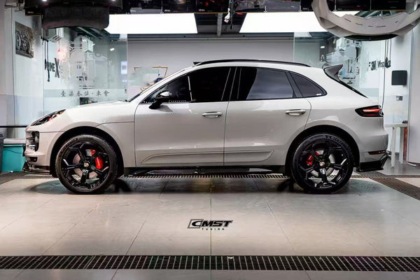 Porsche Macan 95B.1 Base/S/GTS/Sport Edition/Turbo 2015 2016 2017 2018 & Macan 95B.2 Base/S/GTS/Turbo 2019 2020 2021 with Aftermarket Parts - Side Skirts Carbon Fiber / FRP from CMST Tuning