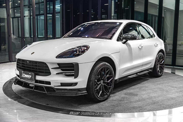 Porsche Macan 95B.1 Base/S/GTS/Sport Edition/Turbo 2015 2016 2017 2018 & Macan 95B.2 Base/S/GTS/Turbo 2019 2020 2021 with Aftermarket Parts - Side Skirts Carbon Fiber / FRP from CMST Tuning