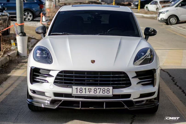 Porsche Macan 95B.2 Base / S 2019 2020 2021 with Aftermarket Parts - Front Lip Carbon Fiber / FRP from CMST Tuning