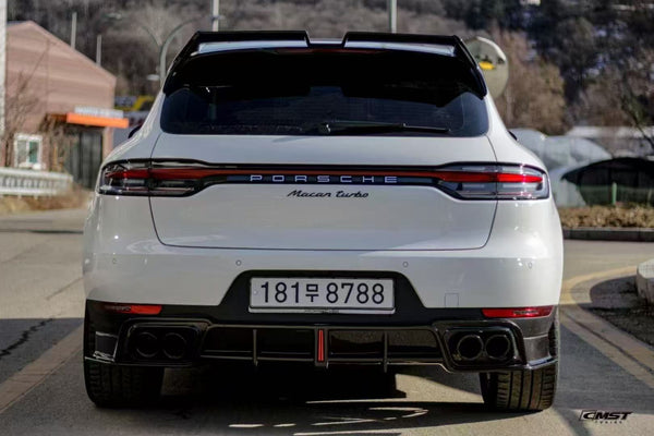 Porsche Macan 95B.1 Base/S/GTS/Sport Edition/Turbo 2015 2016 2017 2018 & Macan 95B.2 Base/S/GTS/Turbo 2019 2020 2021 with Aftermarket Parts - Rear Diffuser Carbon Fiber / FRP from CMST Tuning