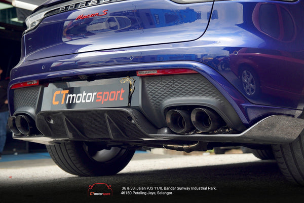CMST Tuning Rear Diffuser for Porsche Macan 95B.3 Base S T GTS Turbo Carbon Fiber / FRP