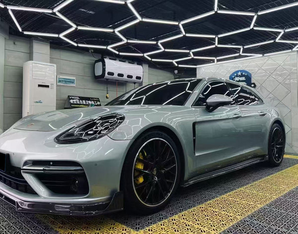 Porsche Panamera 971 971.1 Turbo/Turbo S 2017 2018 2019 2020 & Panamera 971 971.1 RWD/Base/4/4S 2017 2018 2019 2020 with Aftermarket Parts - Front Lip Carbon Fiber / FRP from CMST Tuning