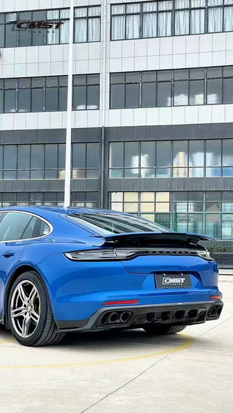 Porsche Panamera 971 971.1 RWD/Base/4/4S/GTS/Turbo/Turbo S 2017 2018 2019 2020 & Panamera 971 971.2 RWD/Base/4/4S/GTS/Turbo/Turbo S 2021 2022 2023 with Aftermarket Parts - V1 Rear Diffuser Pre-preg Carbon Fiber / Vacuumed Carbon Fiber / FRP from CMST Tuning