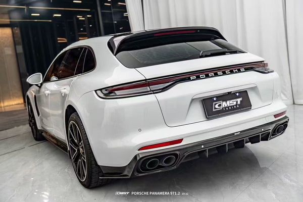Porsche Panamera 971 971.1 RWD/Base/4/4S/GTS/Turbo/Turbo S 2017 2018 2019 2020 & Panamera 971 971.2 RWD/Base/4/4S/GTS/Turbo/Turbo S 2021 2022 2023 with Aftermarket Parts - Side Skirts Pre-preg Carbon Fiber / FRP from CMST Tuning